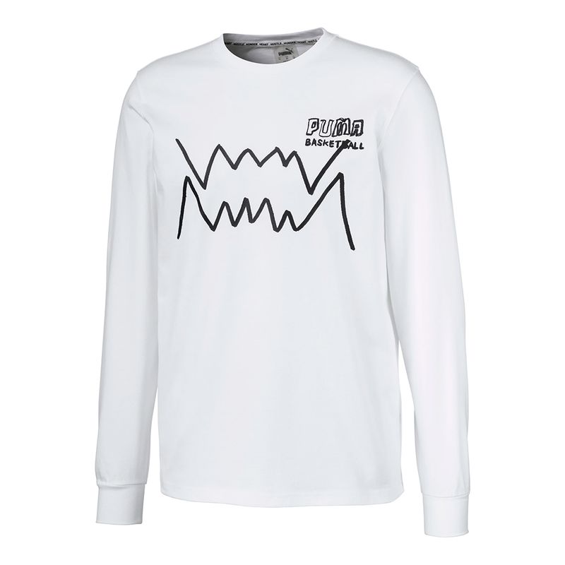 Camiseta-Puma-Bite-Ls-Masculina-Branca
