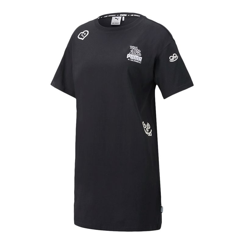 Camiseta-Puma-X-Mr-Doodle-Feminina-Preto