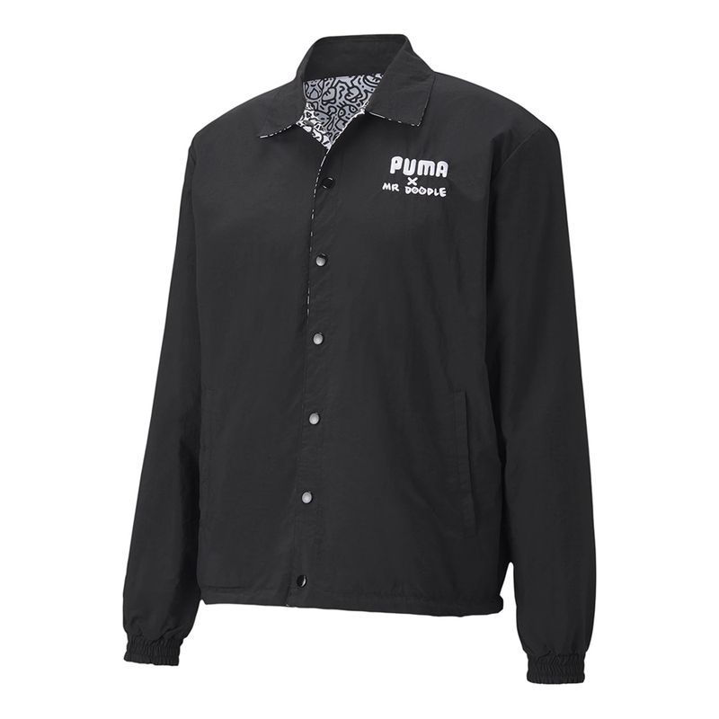 Jaqueta-Puma-X-Mr-Doodle-Rev-Coach-Masculina-Preta