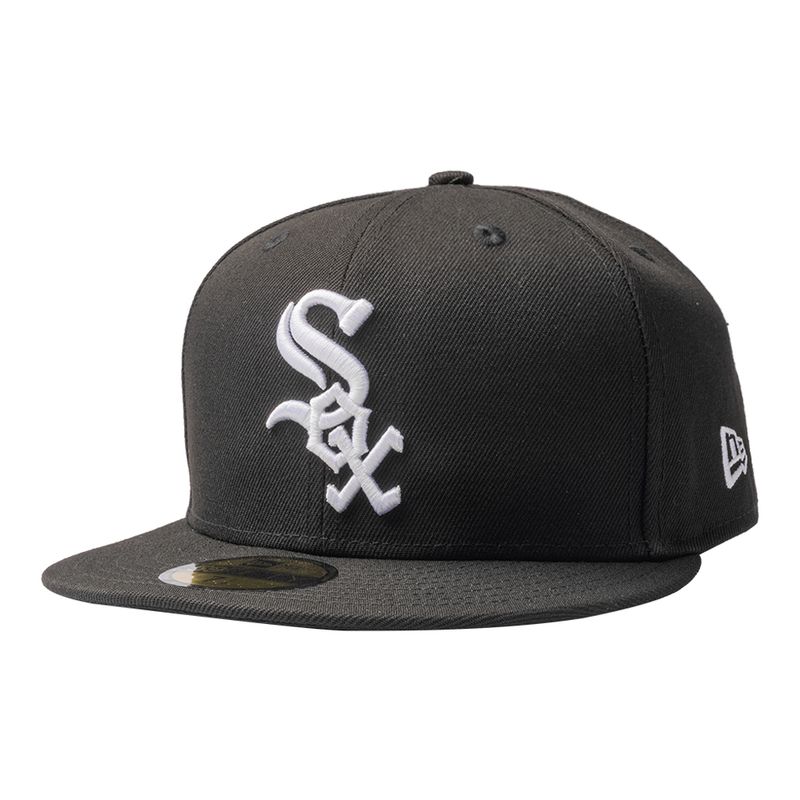 Bone-New-Era-59Fifty-MLB-Chicago-White-Sox-Preto