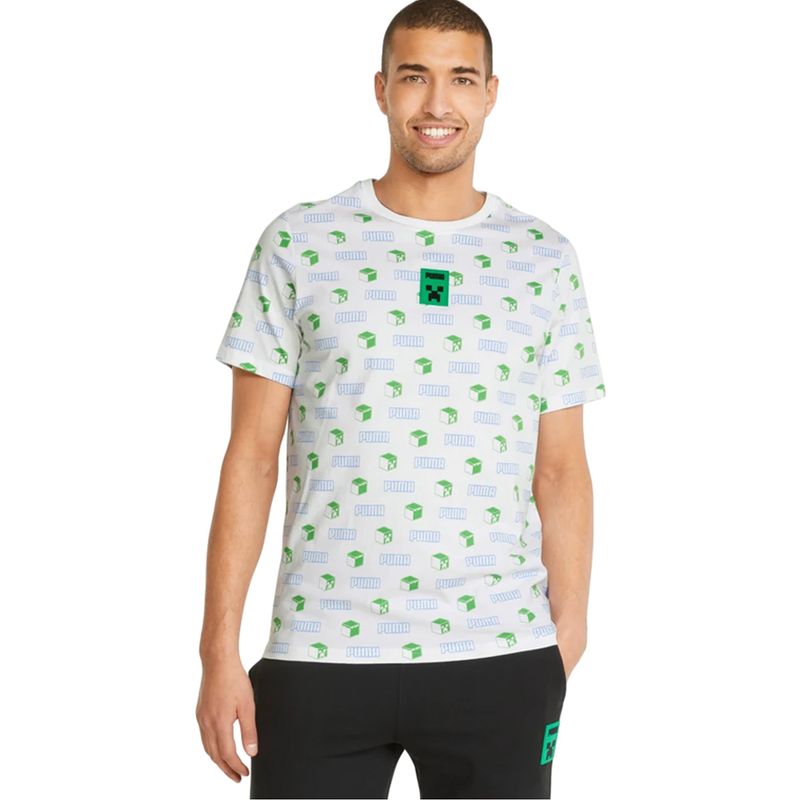 Camiseta-Puma-X-Minecraft-Masculina-Branca