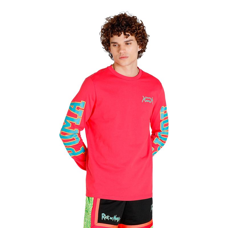 Camiseta-Puma-Rick-and-Morty-Masculina-Rosa