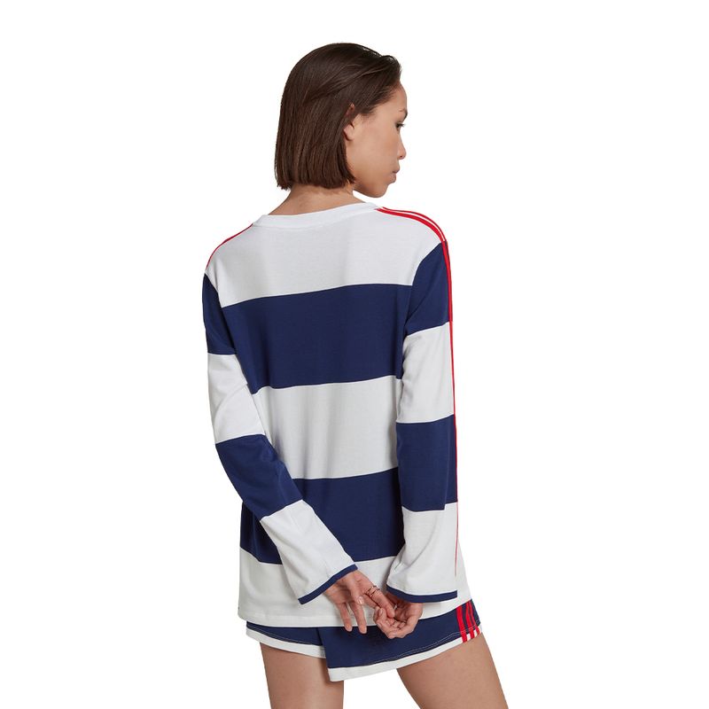 Camiseta-adidas-Striped-Feminina-Azul-2