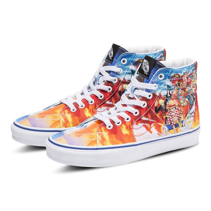 Tenis-Vans-Sk8-Hi-x-One-Piece-Punk-Hazard