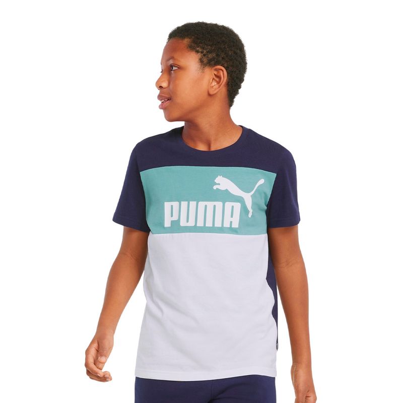 Camiseta-Puma-Essentials-Color-Block-Infantil