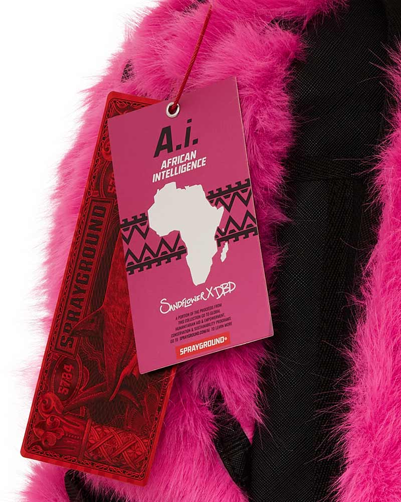Mochila-Sprayground-A.I.-Pink-Fur-Unissex