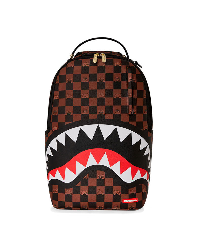 Mochila-Sprayground-Peeking-Character-Check-Dlxr-Unissex
