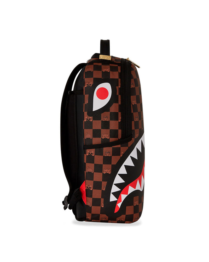 Mochila-Sprayground-Peeking-Character-Check-Dlxr-Unissex