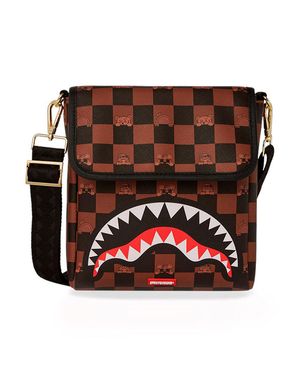 Bolsa Sprayground Peeking Character Check Messenger Sling Unissex