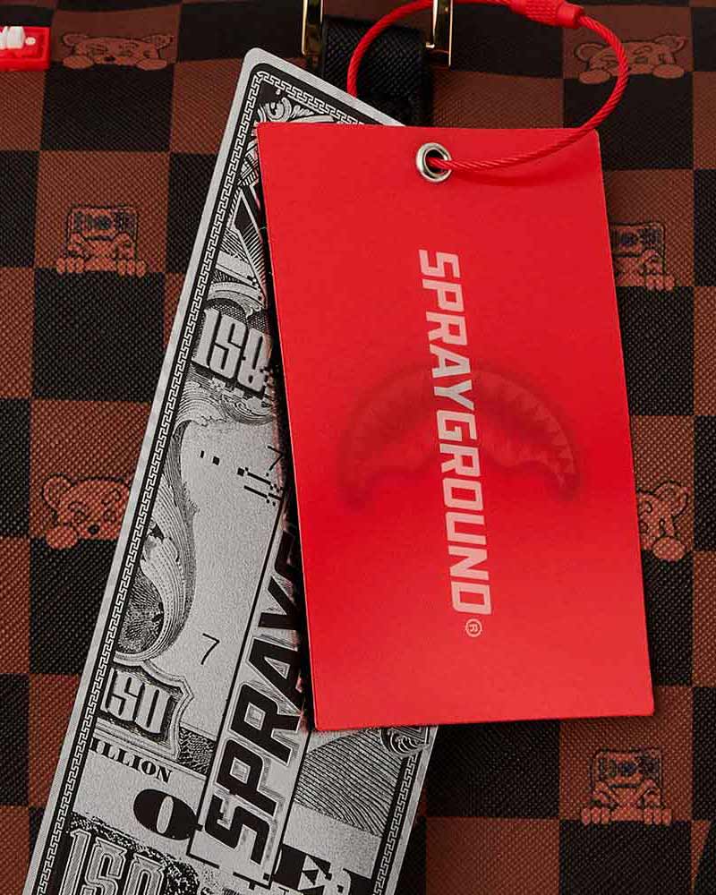 Bolsa-Sprayground-Peeking-Character-Check-Mini-Duffle-Unissex