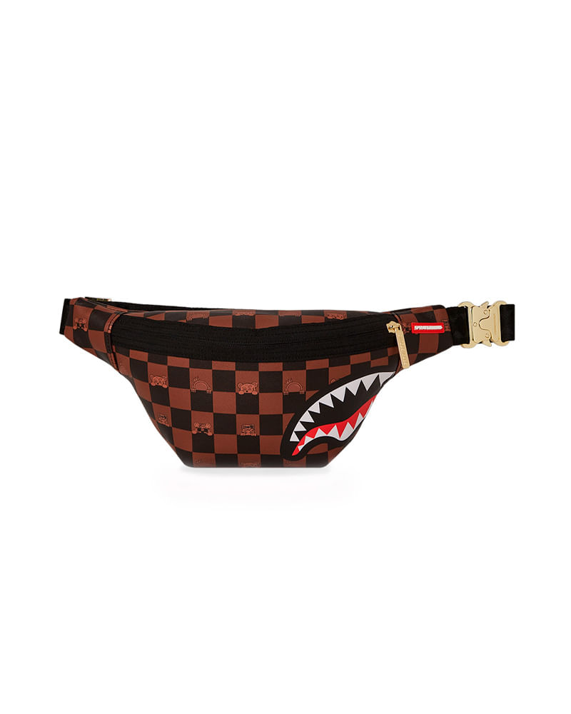 Bolsa-Sprayground-Peeking-Character-Check-Savvy-Crossbody-Unissex