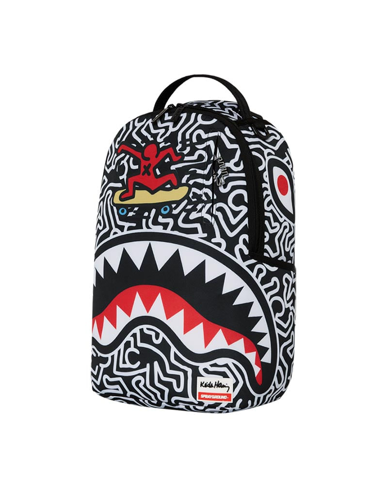 Mochila-Sprayground-Keith-Harring-Skater-Shark-Dlxsr-Unissex