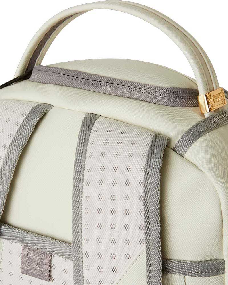 Mochila-Sprayground-Cream-Check-Shark-Central-Dlxsv-Unissex