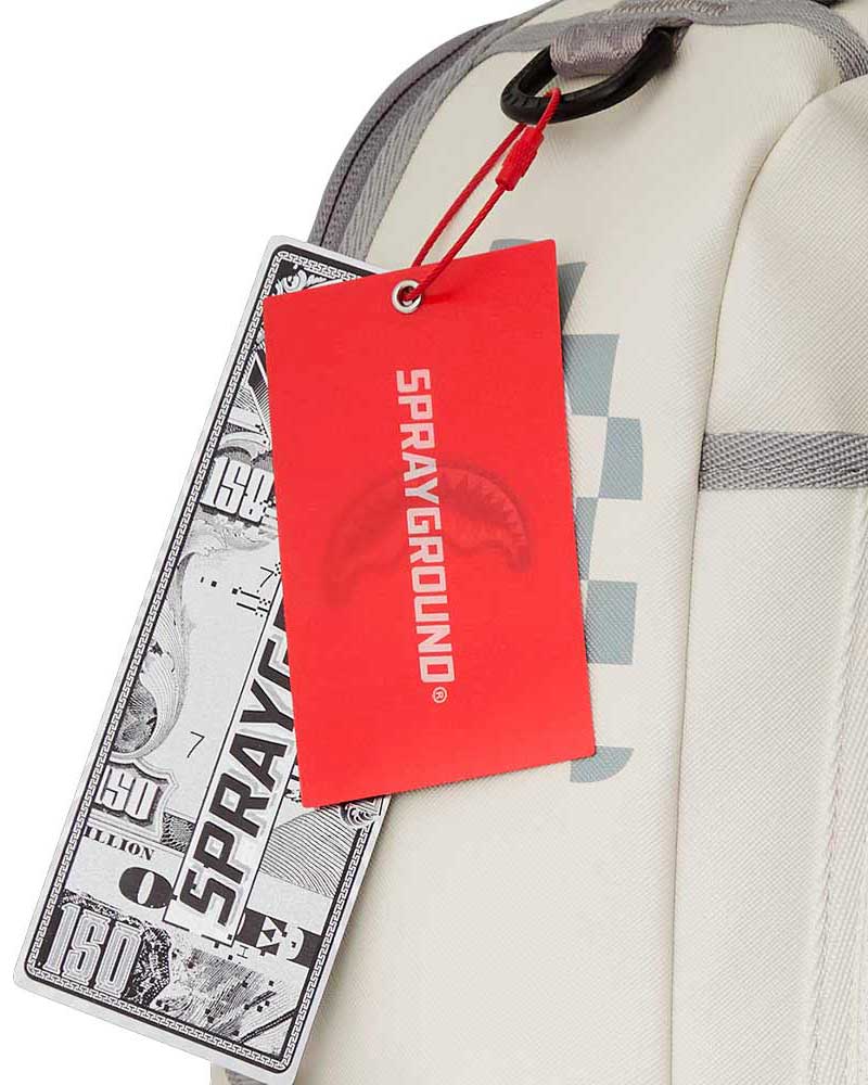 Mochila-Sprayground-Cream-Check-Shark-Central-Dlxsv-Unissex