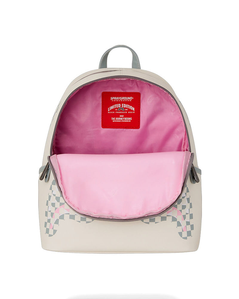 Bolsa Sprayground Cream Check Shark Central Savage Unissex