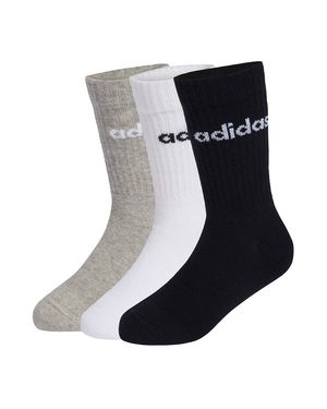 Meia adidas Linear Crew 3 Pares Infantil