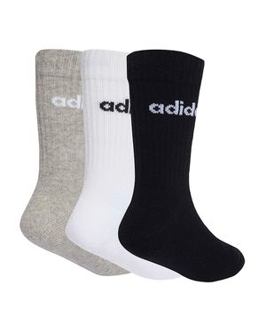 Meia adidas Linear Crew 3 Pares Infantil